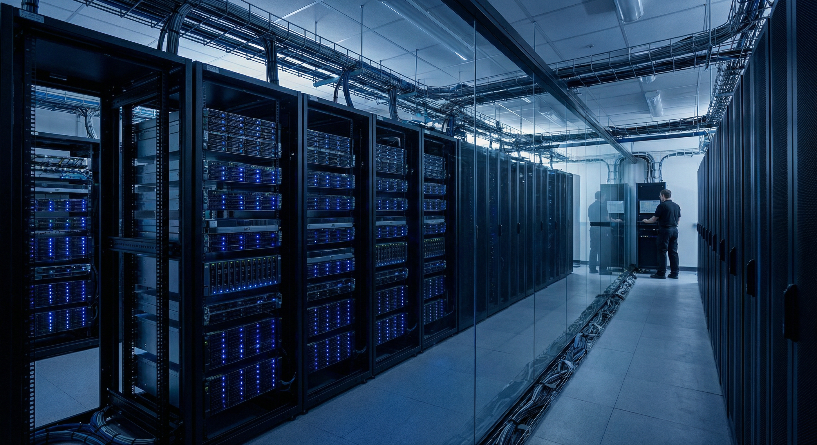 Bare metal server rack room ultra detailed